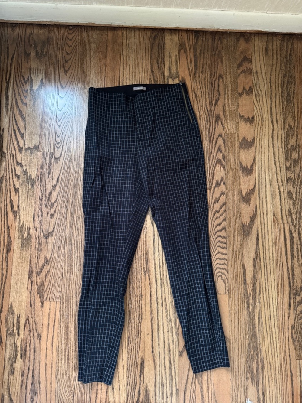 Maurices Black Windowpane Skinny Ankle Pants